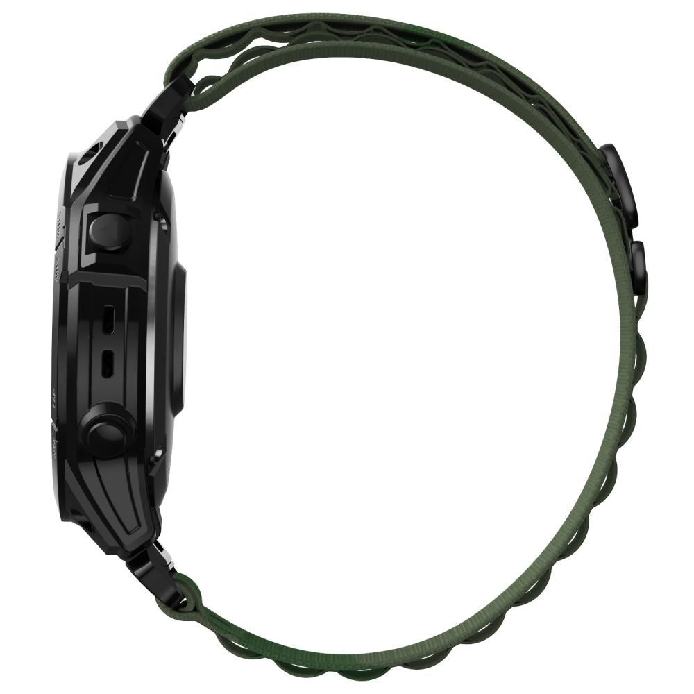 Tech Protect Nylon Pro Garmin Fenix 5 / 6 / 6 Pro / 7 / 8 / 8 Pro / E / 9 / 9 Pro (47 Mm) Militærgrøn