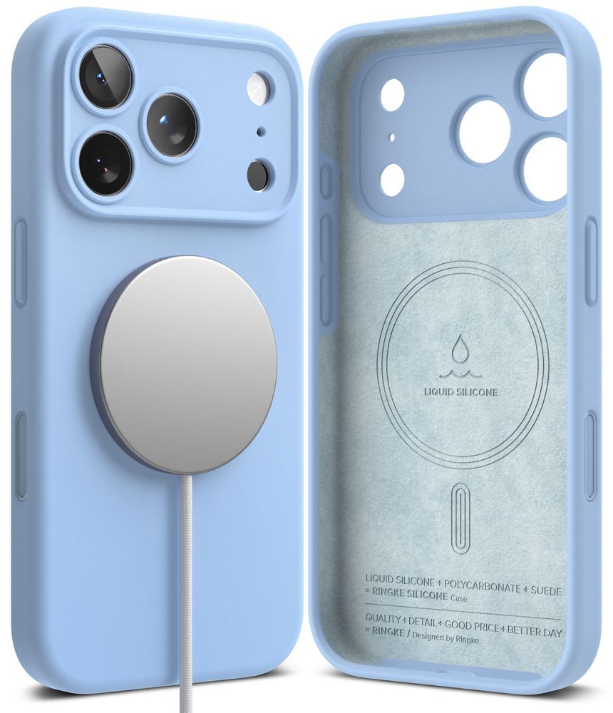 Ringke Silikone Magnetisk Magsafe Iphone 18 Pro Max Lysblå