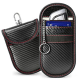 Tech Protect Klr100 Etui Nøglefri Rfid Signalblokker Kullstof Sort/Rød