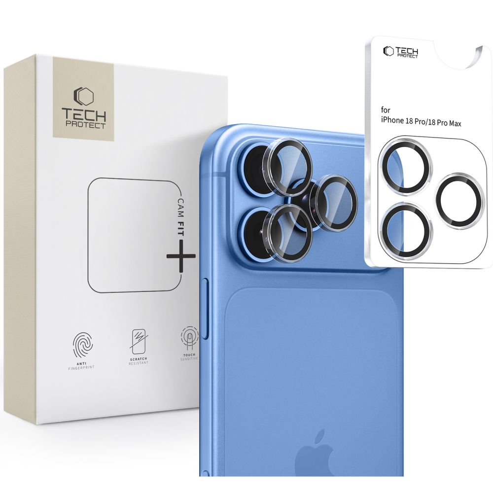 Kamera Beskyttelse Tech Protect Camring Fit+ Iphone 18 Pro / Max Clear