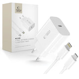 Tech Protect Nc20 W 1 Port Netværksopladder Pd 20 W + Lightning Kabel Hvid