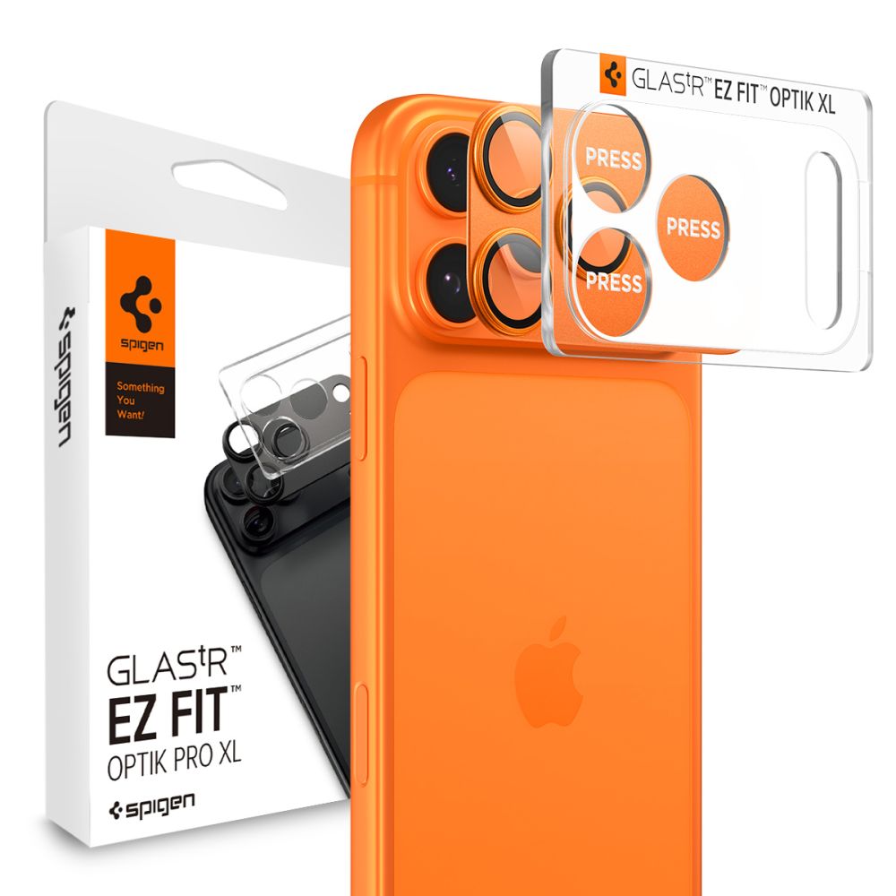 Kamera Beskyttelse Spigen Optik Pro Xl Glas.Tr ”Ez Fit” Camera Protector Iphone 17 Pro Orange