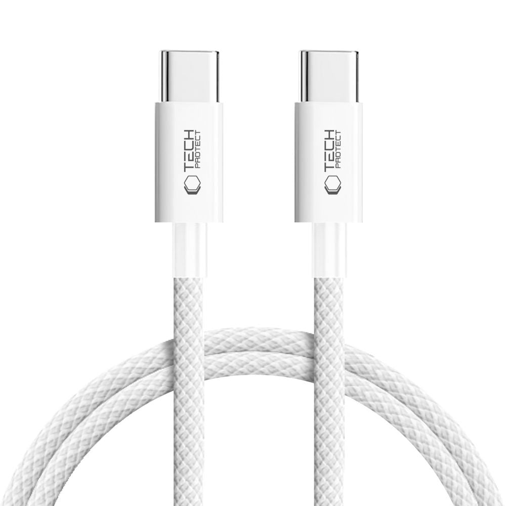 Tech Protect Ultraboost Lite Type C Kabel Pd 60 W / 3 A 100 Cm Hvid