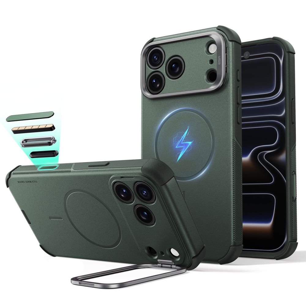 Esr Cyber Tough Støtte Magsafe Iphone 17 Pro Max / 18 Pro Max Grøn