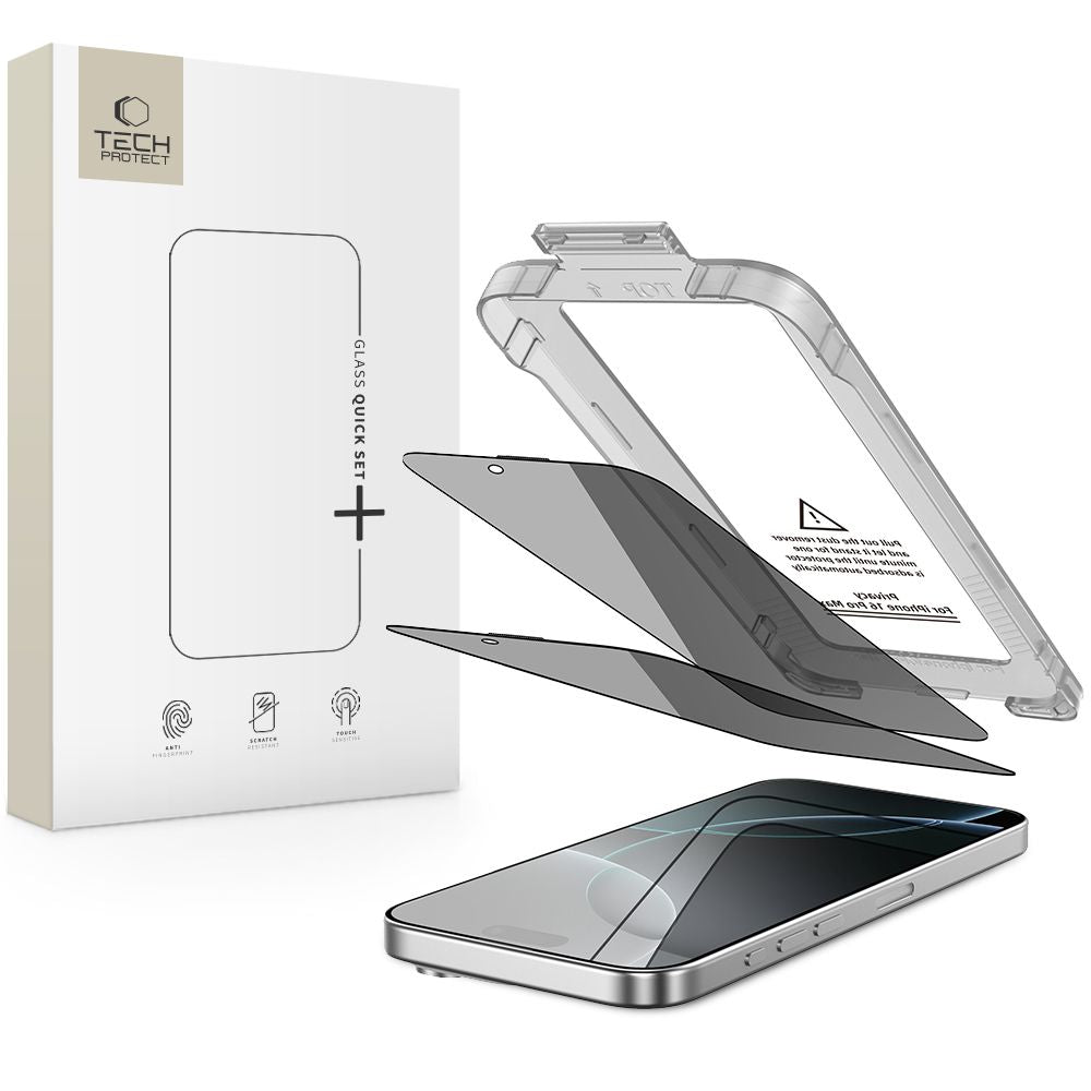 Privacyglas Tech Protect Quick Set Spy+ 2 Pack Iphone 16 Pro Max Privacy