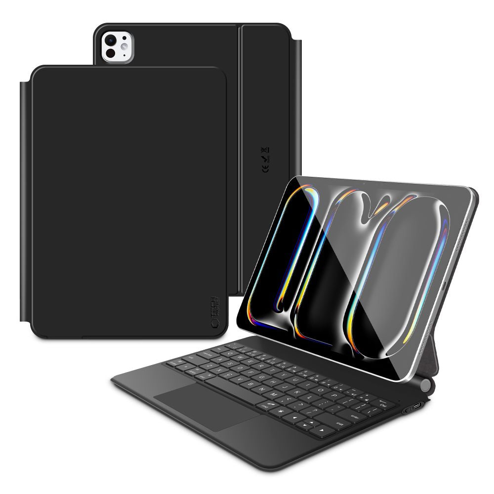 Tech Protect Smartcase Magnetisk + Tastatur Ipad Pro 13” 7/8 2024 2025 Sort