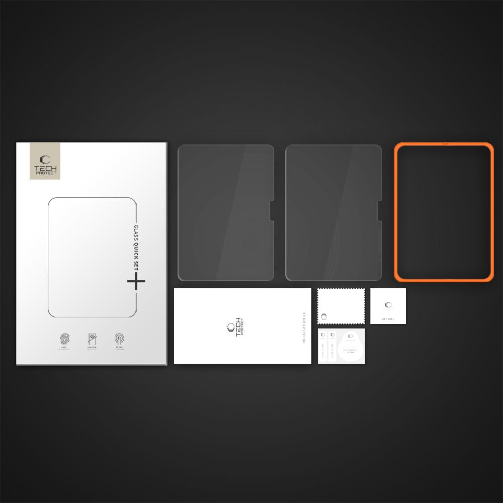 Hærdet Glas Tech Protect Easy Set+ 2 Pack Ipad Air 11” 6/7/8/2024 2026 Clear
