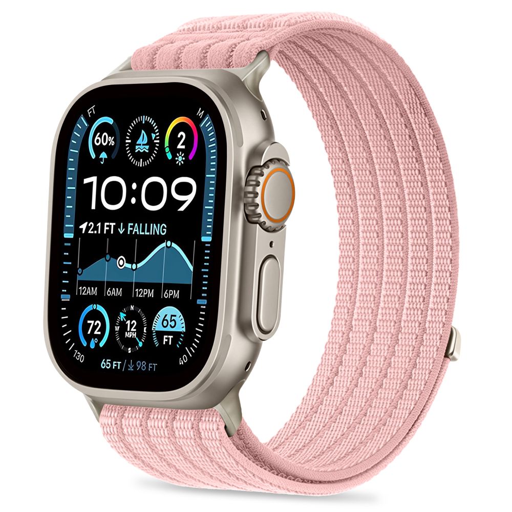 Tech Protect Nylon Sport Apple Watch 8 / 9 / 10 / 11 / 12 / Se / Ultra (44 / 45 / 46 / 49 Mm) Lyseprosa