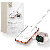 Tech Protect A55 2 I 1 Magnetisk Magsafe Trådløs Oplader 25 W Qi2.2 Hvid