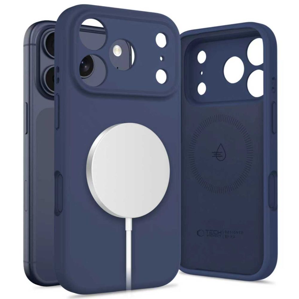 Tech Protect Silikone Magsafe Iphone 17 Pro Dybblå