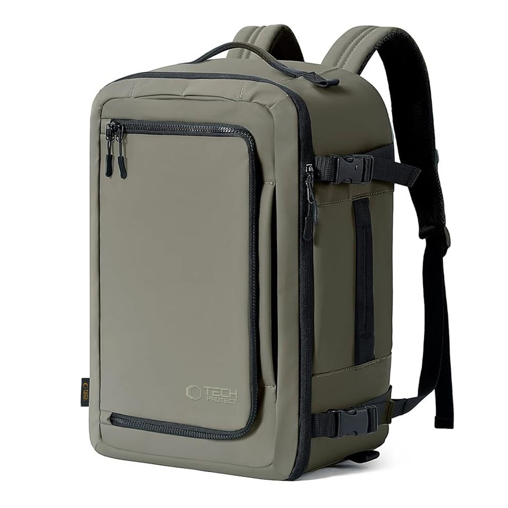 Tech Protect Defender S50 Ryanair & Wizzair Rejse Laptop Rygsæk 20 L 40x20x25 Olivengrøn