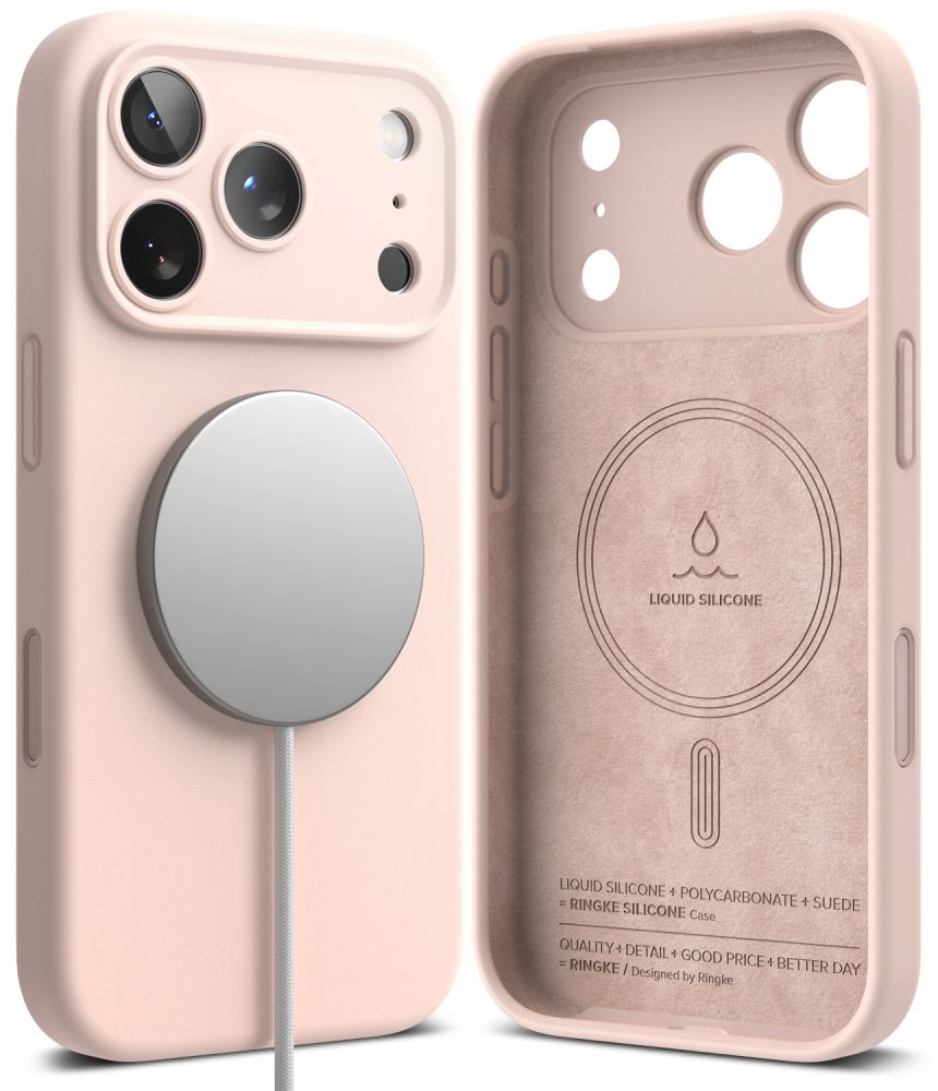 Ringke Silikone Magnetisk Magsafe Iphone 18 Pro Pink Sand