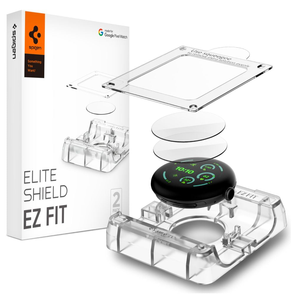 Hydrogelfilm Spigen Elite Shield ”Ez Fit” 2 Pak Google Pixel Watch 3 / 4 / 5 (45 Mm) Klar