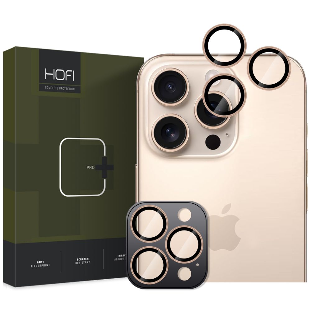 Kamera Beskyttelse Hofi Camring Pro+ Iphone 16 Pro / 16 Pro Max / 17 Pro / Max Desert Titanium