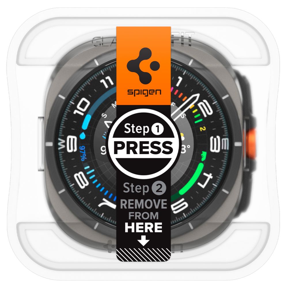 Hærdet Glas Spigen Glas.Tr ”Ez Fit” 2 Pack Samsung Galaxy Watch Ultra 2024 / 2025 (47 Mm) Klar