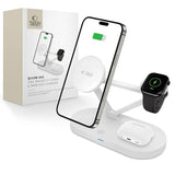 Tech Protect Qi15 W A41 3 I 1 Magnetisk Magsafe Trådløs Oplader Hvid