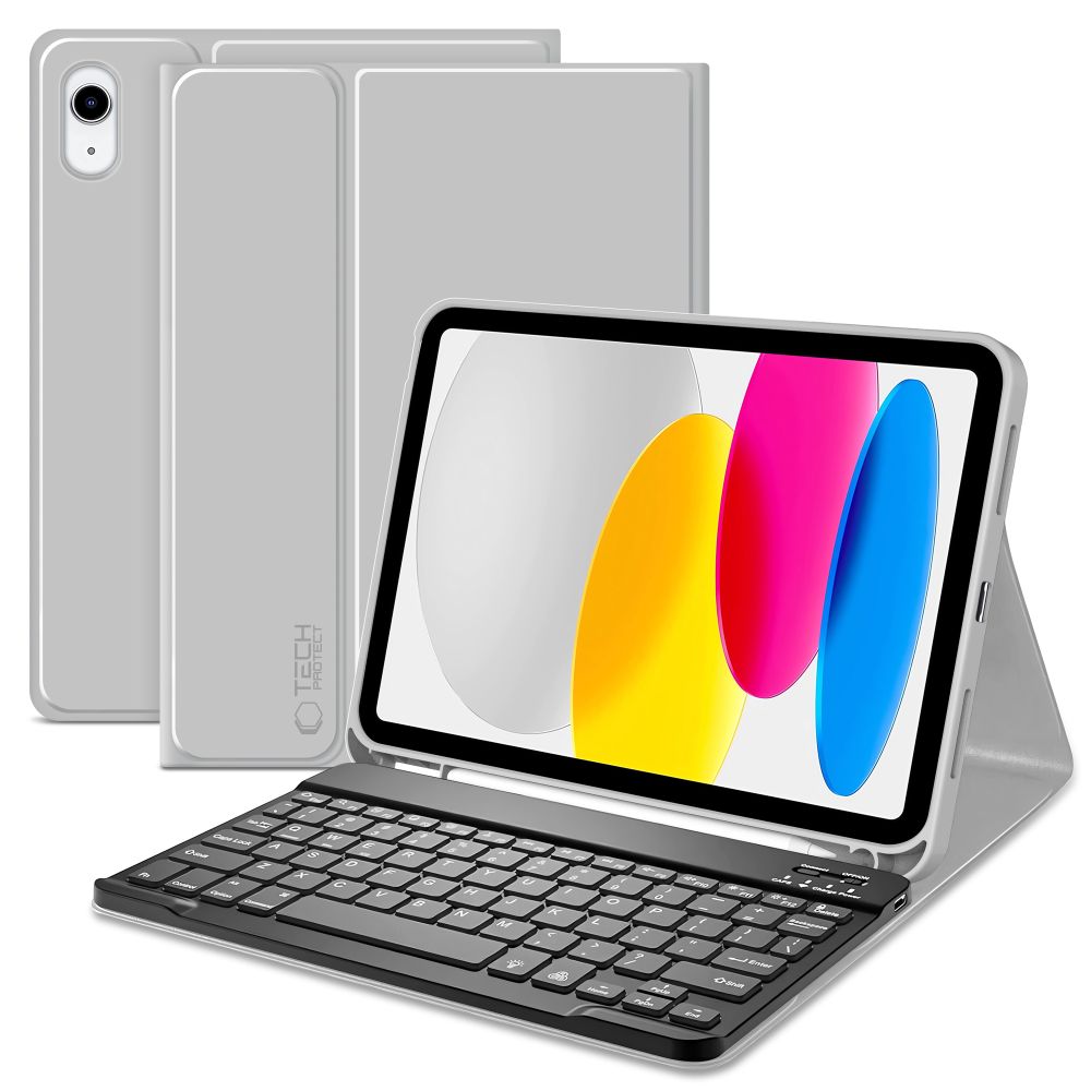 Tech Protect Sc Pen + Tastatur Ipad 10.9” 10/2022/11” 11/2025 Grå