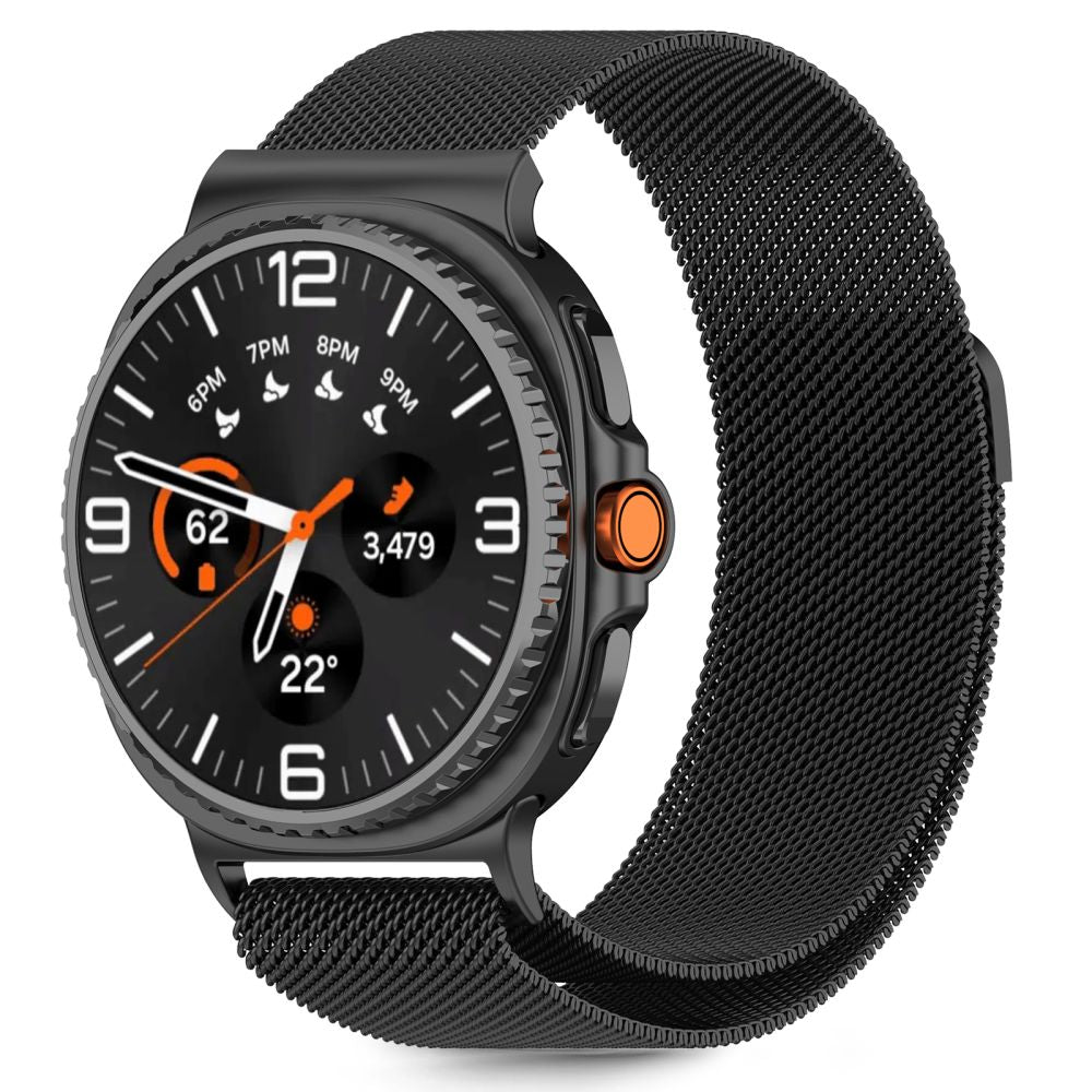 Tech Protect Milaneseband Til Samsung Galaxy Watch 8 / 9 / Classic (40 / 44 / 46 Mm) Sort