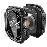 Spigen Rugged Armor & Hærdet Glas Til Apple Watch Ultra 1 / 2 / 3 / 4 (49 Mm) Matsort