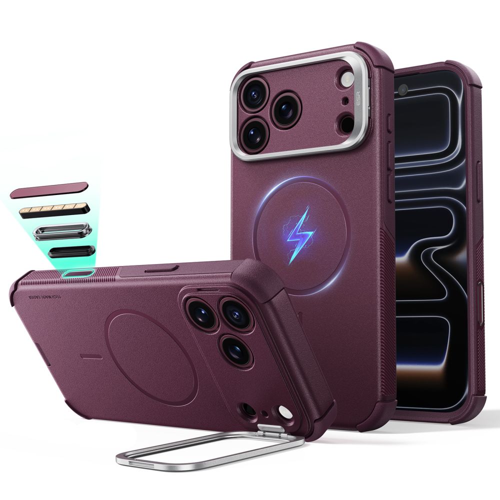 Esr Cyber Tough Støtte Magsafe Iphone 17 Pro Max / 18 Pro Max Dyb Burgundy