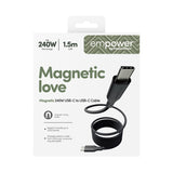 PanzerGlass empower by ® Magnetic 240W USB-C to USB-C Kabel | USB 2.0 | 1.5M | Space Black