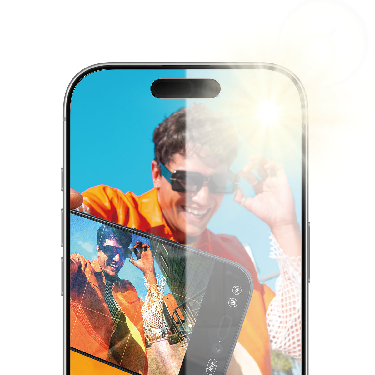 PanzerGlass ® Anti-Reflective Armor Skærmbeskyttelse iPhone 17 | iPhone 16 Pro m. EasyAligner