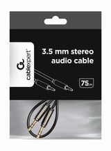 Gembird Cable CCAP-444-0.75M (Mini Jack M - Mini Jack M; 0,75m; black color) lydkabel 3.5mm Sort