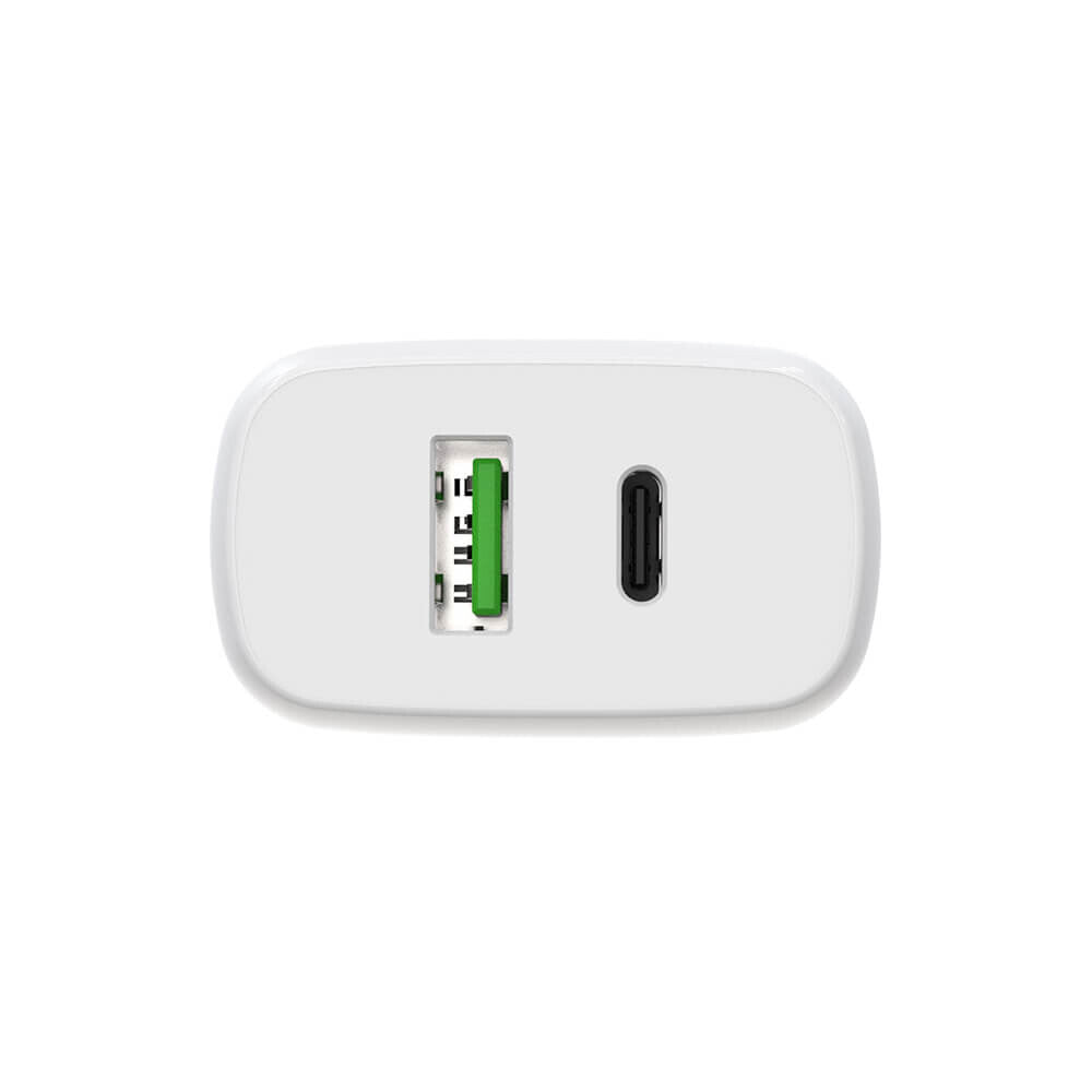 Gear Oplader 220V 1xUSB-C + 1xUSB-A PD/PPS 30W + 18W QC Hvid