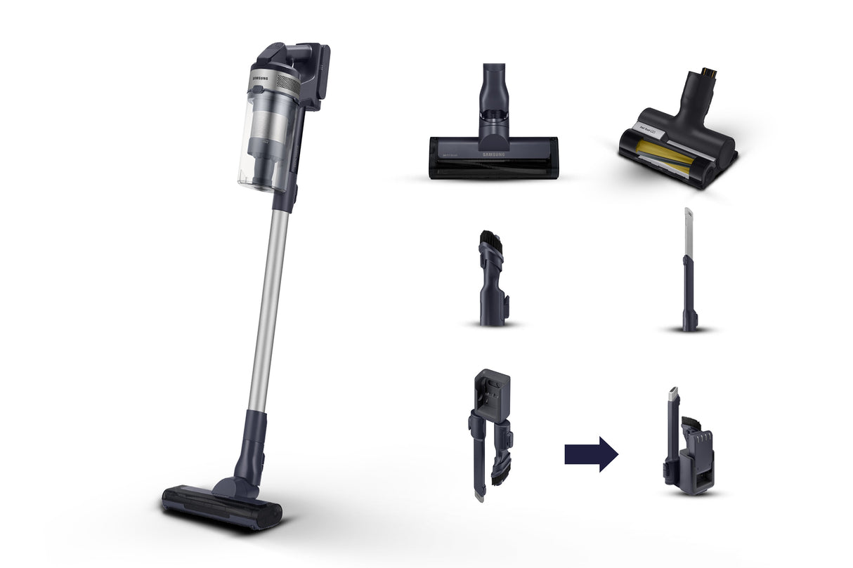 Samsung VS15A60AGR5 Stick vakuum Batteri Dry Poseløs 0,8 L 410 W Sort, Sølv