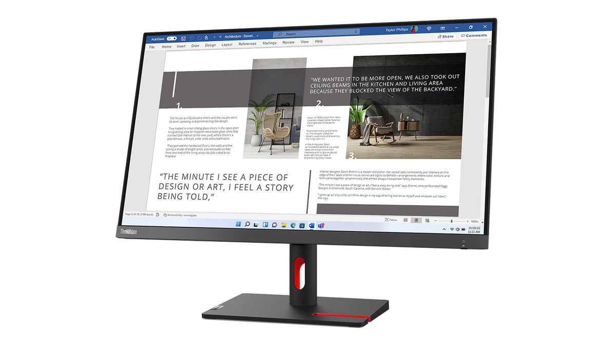 Lenovo ThinkVision S27i-30 27 IPS 1920 x 1080 (Full HD) VGA (HD-15) HDMI 100Hz