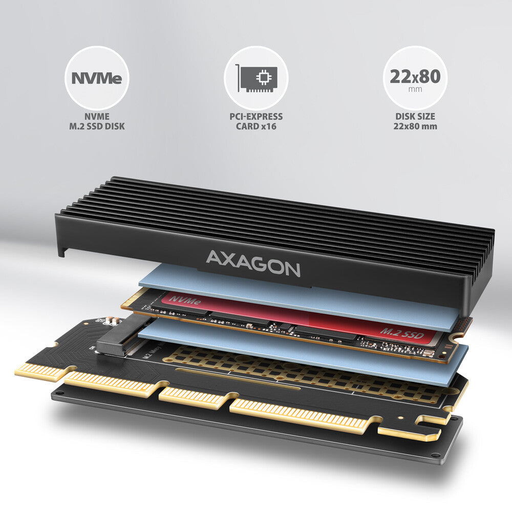 Axagon PCEM2-XS interface-kort/adapter Intern M.2