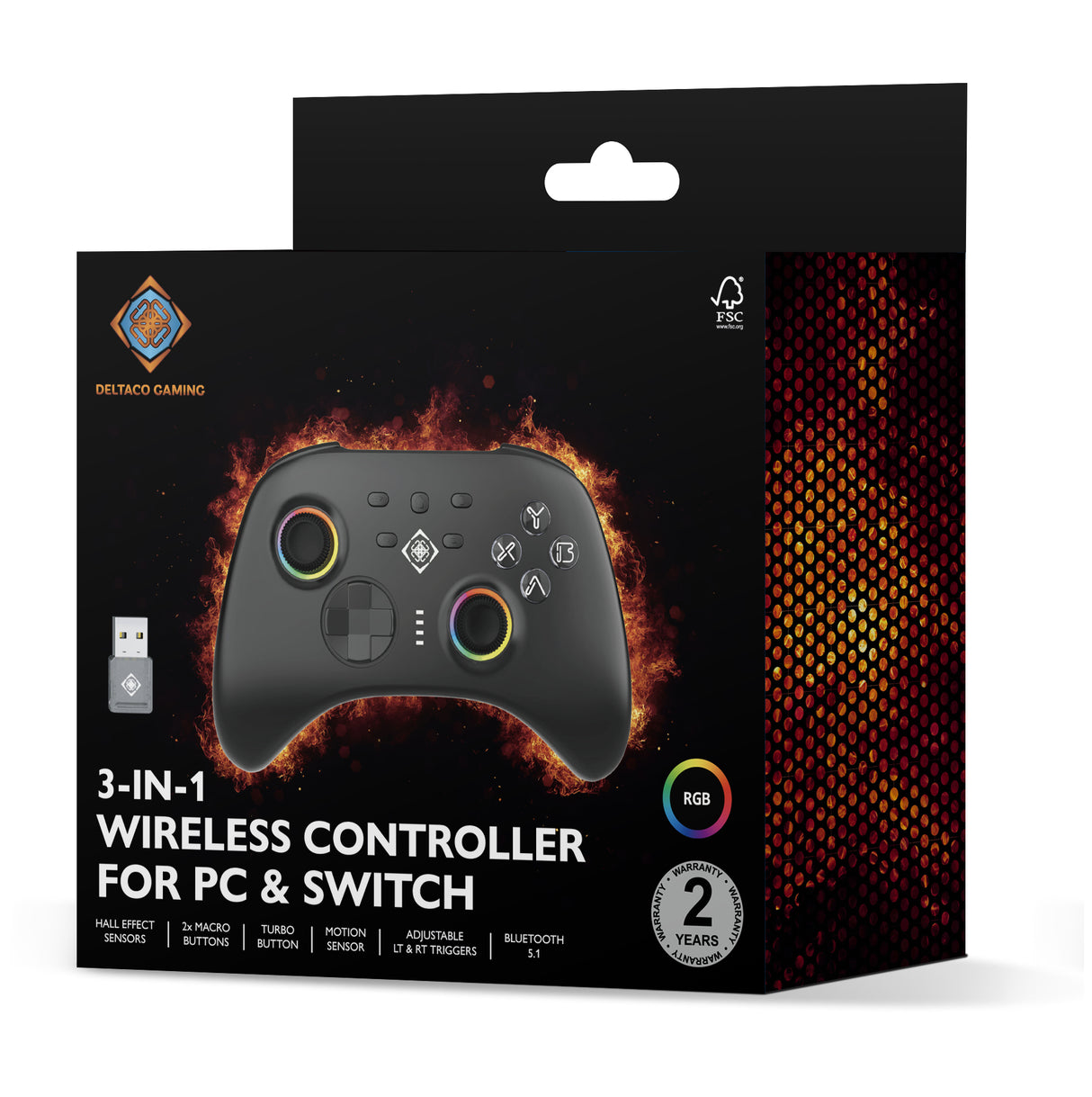 Deltaco Gaming 3-in-1 controller PC