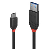 Lindy 36915 USB-kabel USB 3.2 Gen 1 (3.1 Gen 1) 0,5 m USB A USB C 10 Gbit/sek. Sort