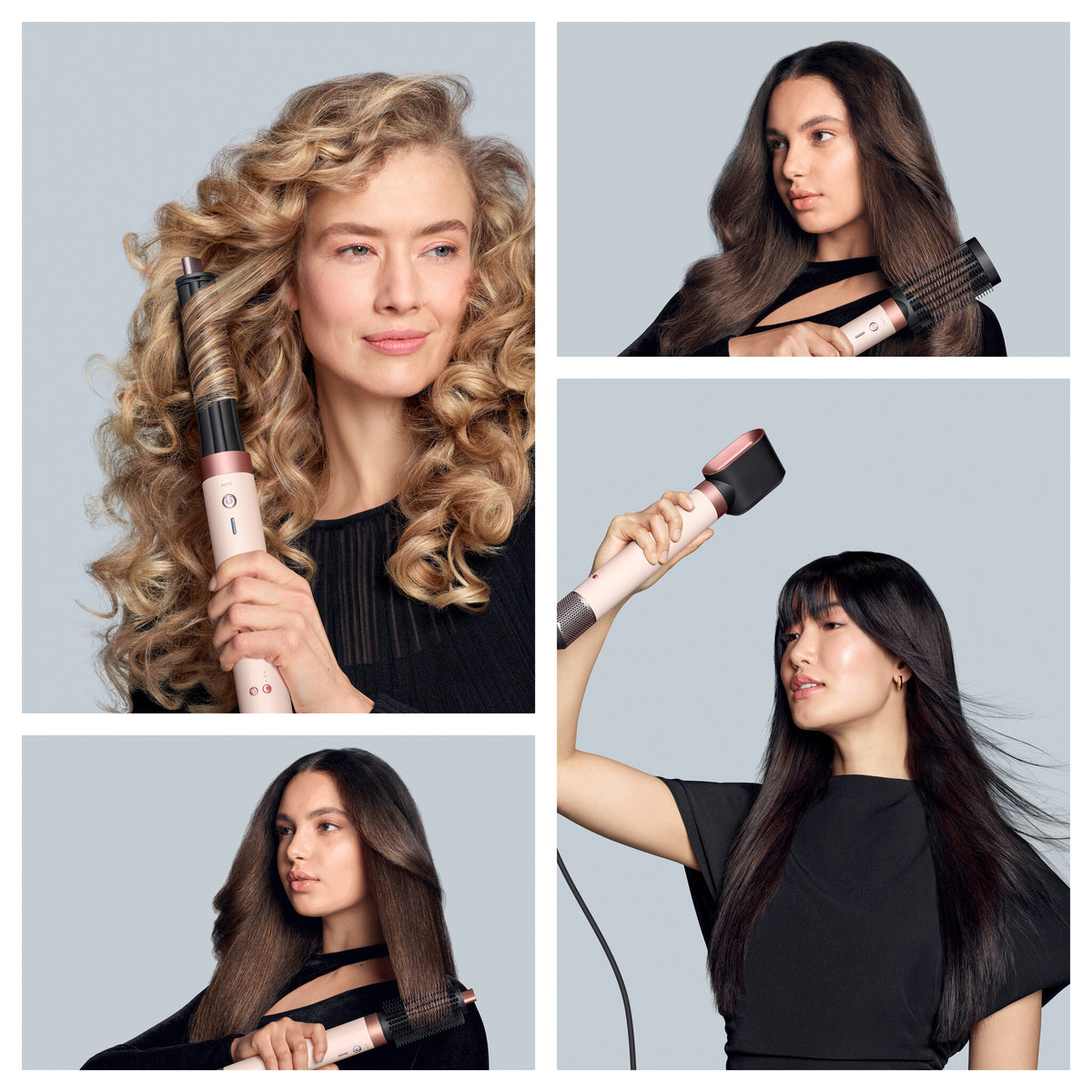 Dyson Airwrap Co-anda2x Straight + Wavy Multi-Style Complete Long Styler og Dryer HS09 Keramisk Pink/ Rose Gold EU 598757-01