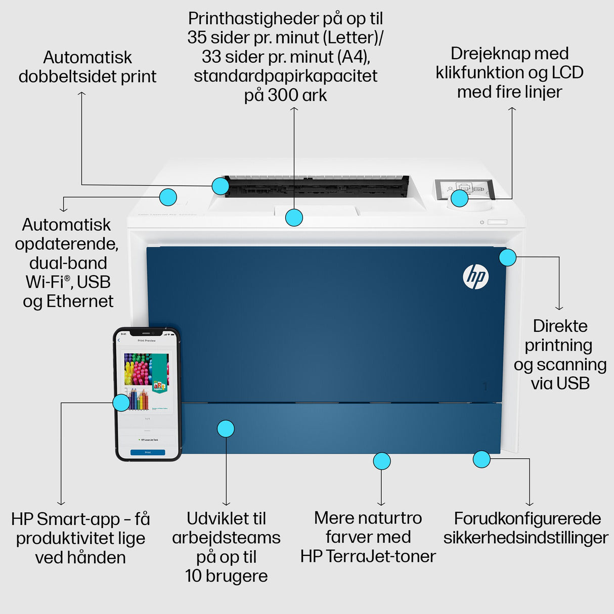 HP Color LaserJet Pro 4202dw-printer