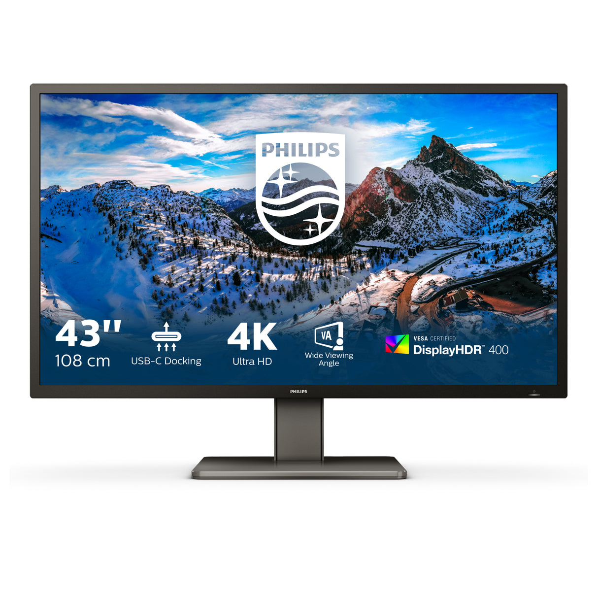 Philips P Line 439P1/00 LED display 108 cm (42.5") 3840 x 2160 pixel 4K Ultra HD Sort