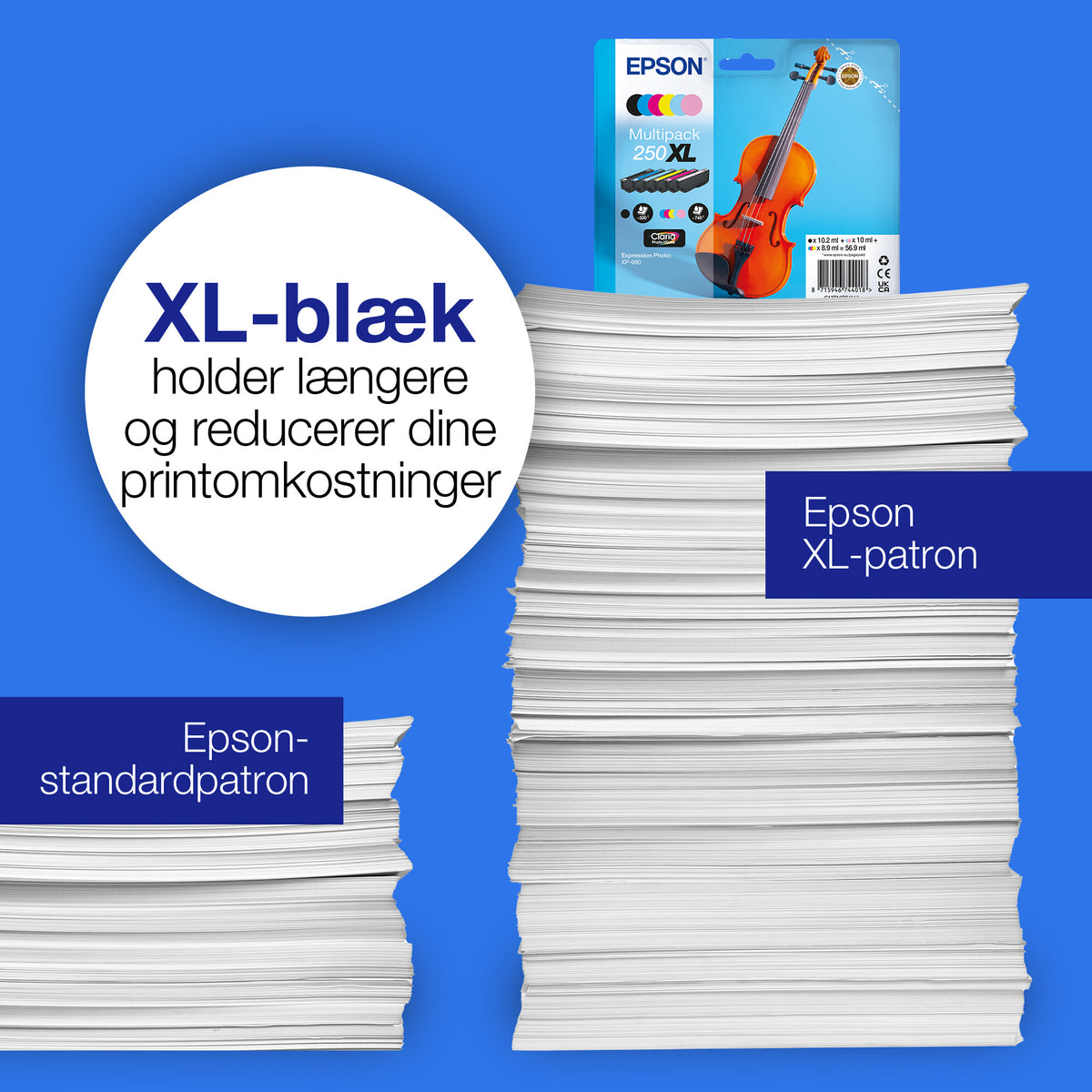 Epson Multipakke, 6 farver 250XL Violin Claria Photo HD-blæk