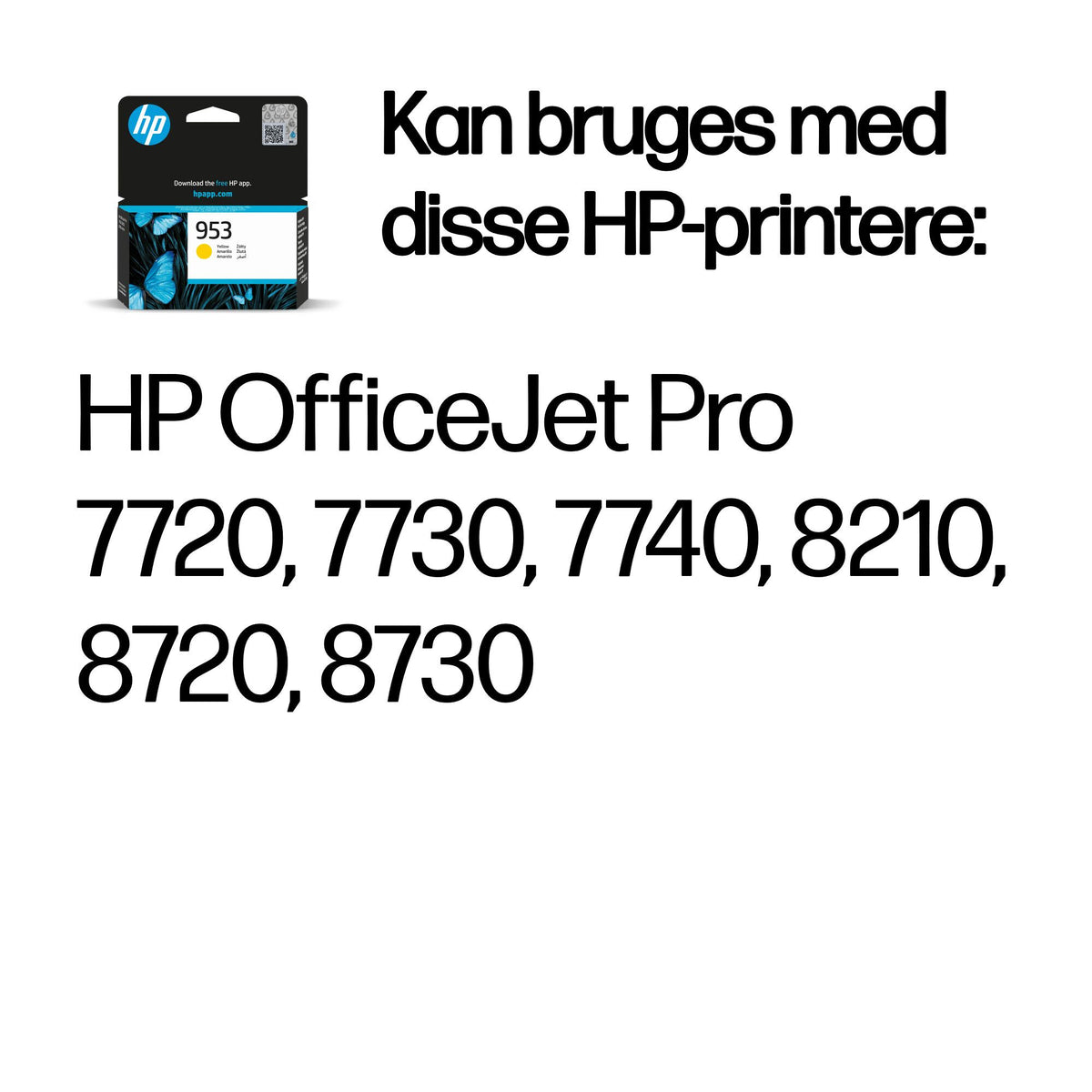 HP 953 Gul 630 sider Blæk F6U14AE