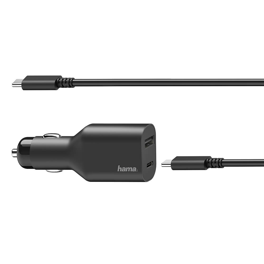 HAMA Notebook Strømforsyning USB-C Bil 12-24V 5-20V/70W