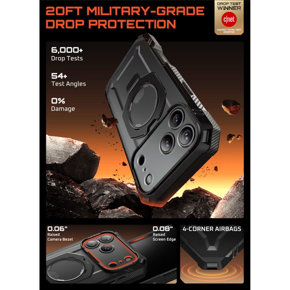 Supcase UB Grip Pro Mag MagSafe Case til iPhone 17 Pro - sort