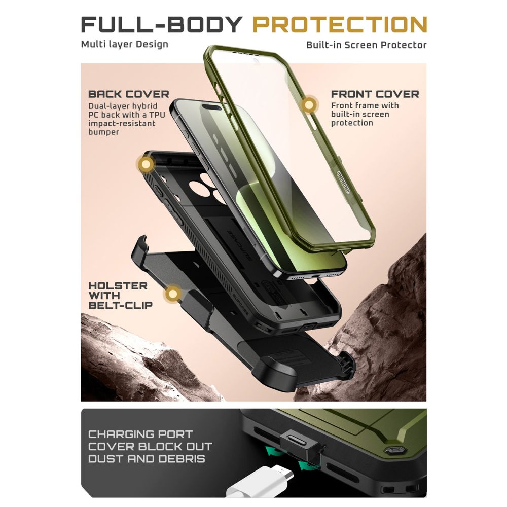 Supcase UB Pro Case til iPhone 17 Pro Max - Grøn