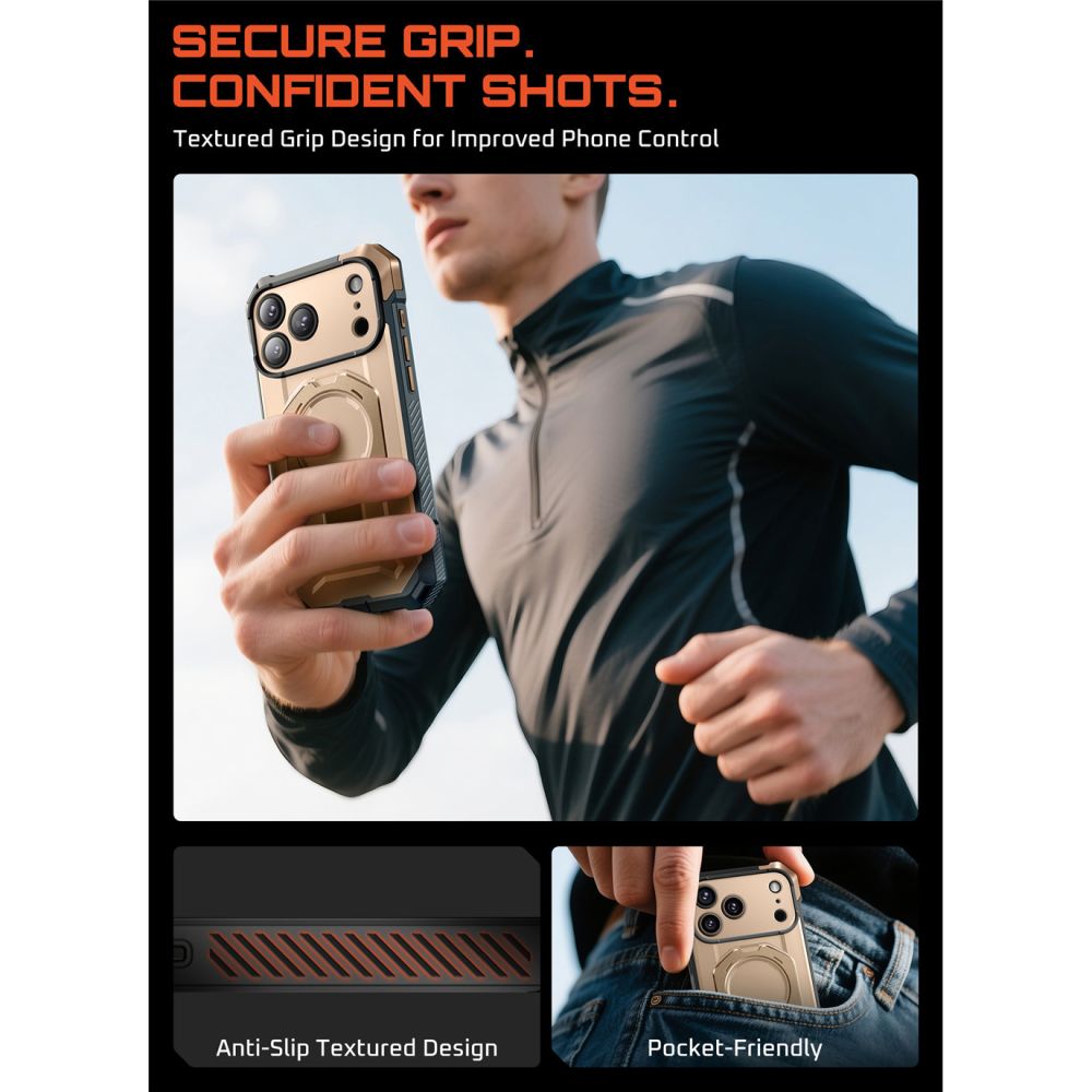 Supcase UB Grip Mag MagSafe Case til iPhone 17 Pro Max - Guld