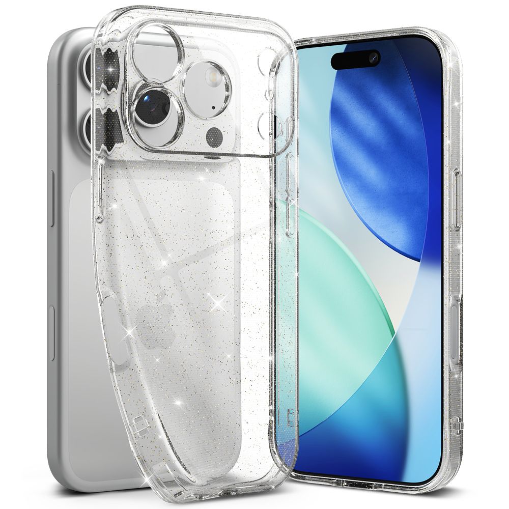 Ringke Air Case til iPhone 17 Pro - Clear og Glitter