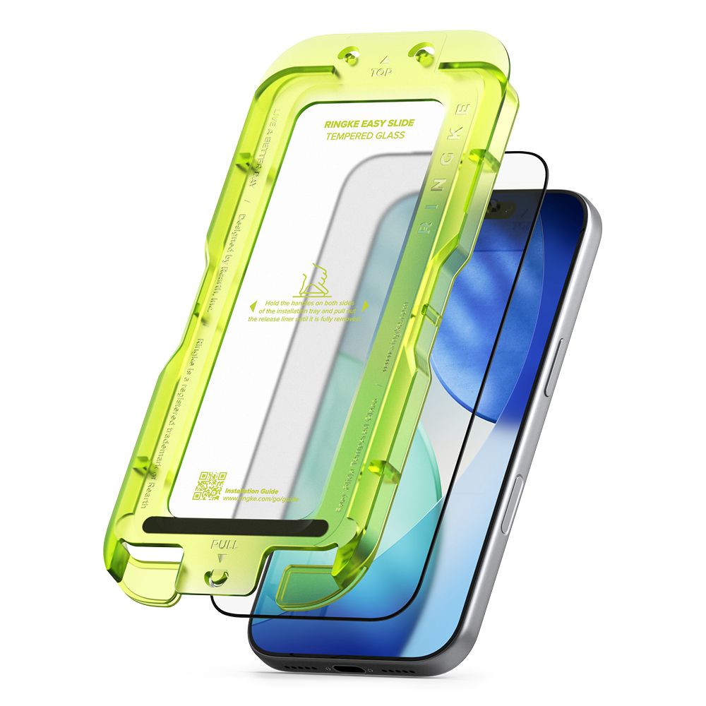 Ringke Easy Slide 2-pack hærdet glas til iPhone 17 Pro - sort