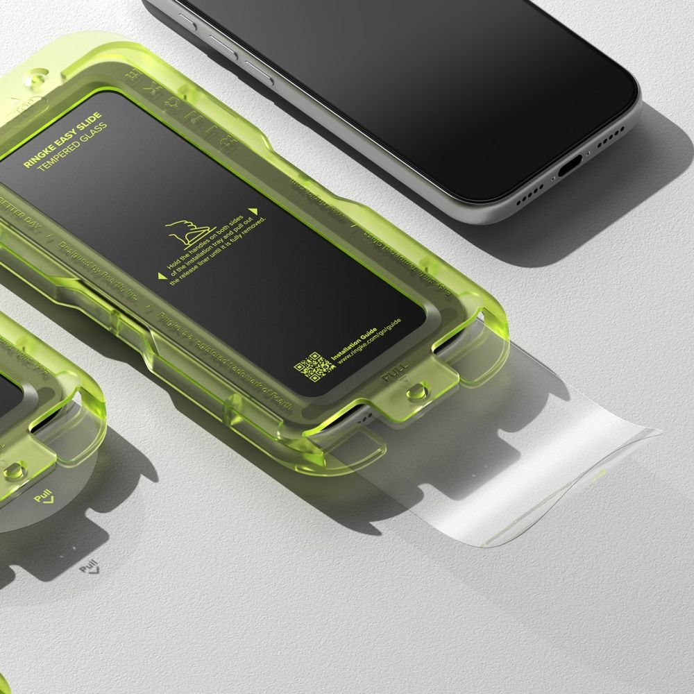 Ringke Easy Slide 2-pack hærdet glas til iPhone 17 Pro - sort