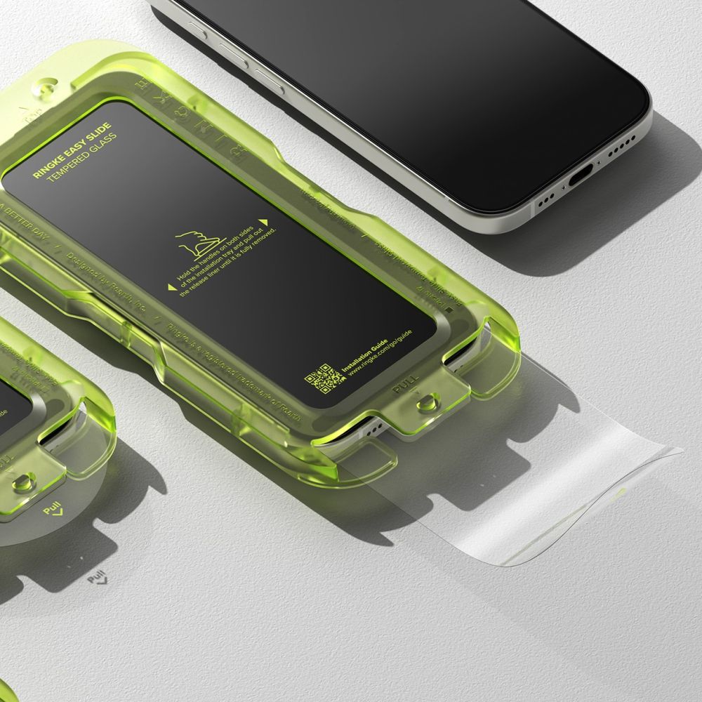 Ringke Easy Slide 2-pack hærdet glas til iPhone 17 - sort