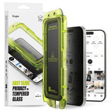 Ringke Easy Slide 2-pack Privacy Glass til iPhone 17 - sort