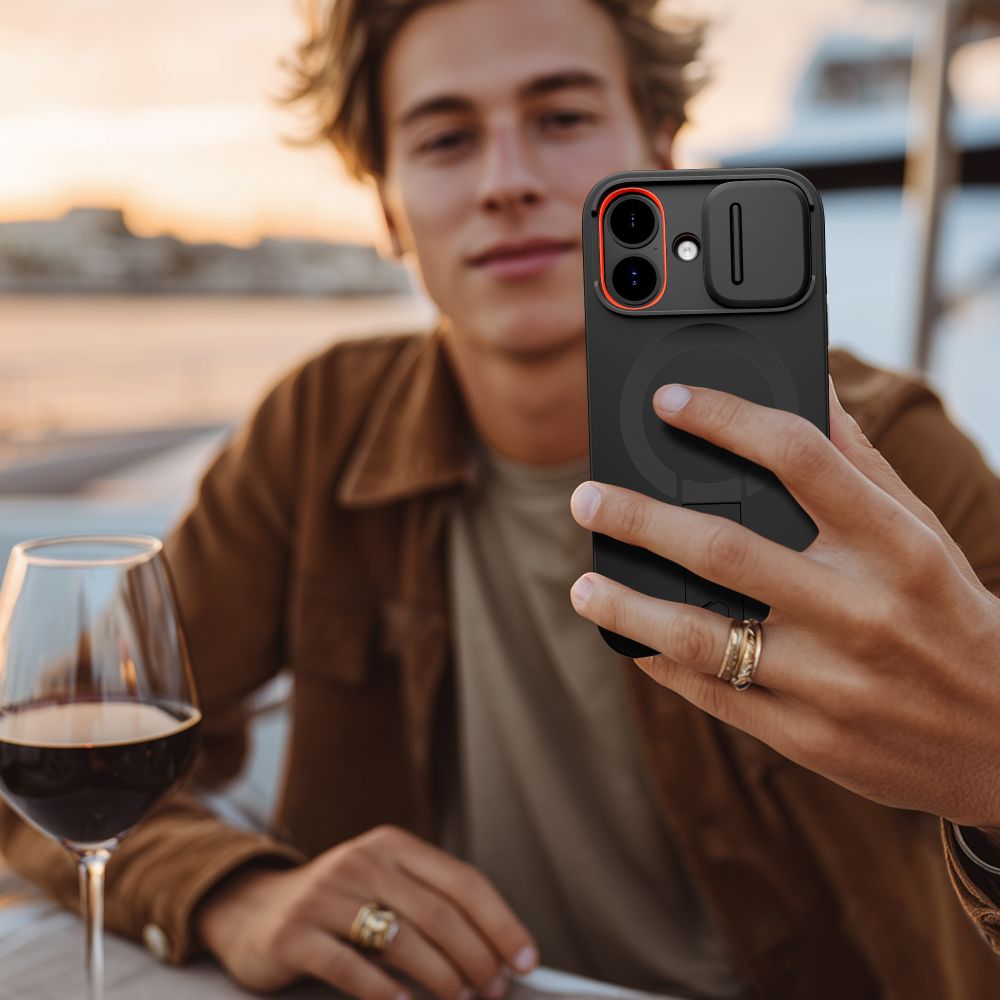 Tech-Protect Kevlar Aura MagSafe Case til iPhone 17 - sort