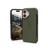 UAG Civilian MagSafe case til iPhone 17 - oliven og orange