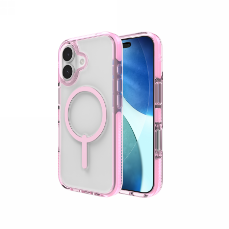 ZAGG Santa Cruz Snap MagSafe Case til iPhone 17 - Klar Pink